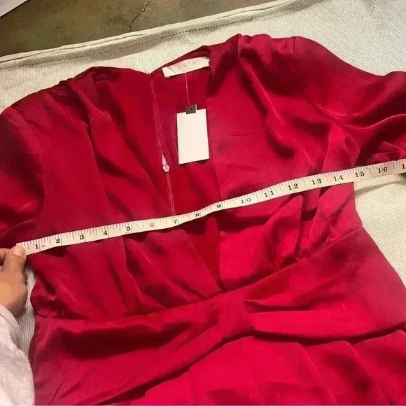 NWT ASTR THE LABEL Red Satin Romper - Picture 7 of 7